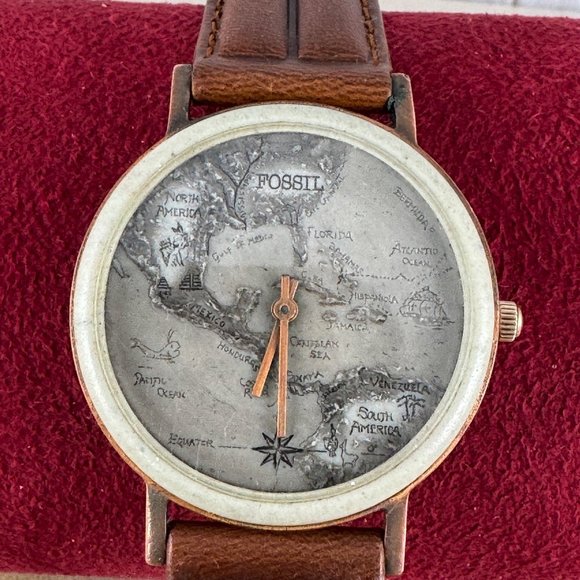 Vintage Fossil North and South America along with Mexico Watch - Picture 1 of 10